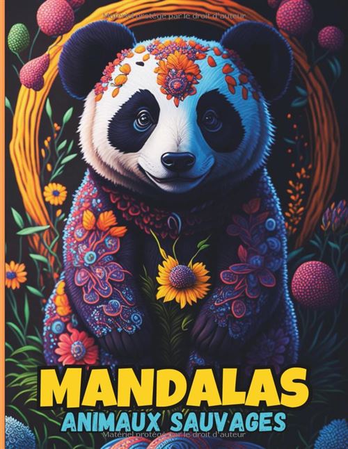 50 Mandalas Animaux Sauvages – Livre De Coloriage Pour Enfants 8 Ans Et Plus (Grand Format 21,6 X 27,9 Cm)