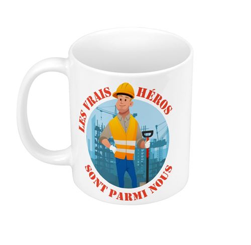 Fabulous Mug céramique Les Vrais Héros - Ouvrier du Bâtiment