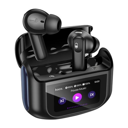 Ecouteurs sans fil - Hoco - EQ21 - Noir - &Eacute;cran tactile LED - ANC et ENC