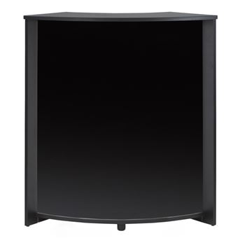 Meuble Comptoir Meuble Bar 96 cm Face Noire 3 Niches 96,7 x 104,8 x 44,9 cm - Noir - L 96.7 x l 44.9 x H 104.8 cm - 1