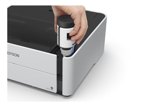 EPSON  EcoTank ET-M1180 - Imprimante - Noir et blanc - Recto-verso - jet d'encre - ITS - A4/Legal - 1 200 x 2 400 ppp - jusqu'&agrave; 15.4 ppm - capacit&eacute; : 250 feuilles - USB 2.0,