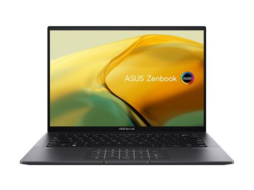 ASUS ZenBook 14 OLED UM3402YA-KN762W - Conception de charnière à 180 degrés - AMD Ryzen 5 - 7430U / jusqu'à 4.3 GHz - Win 11 Home - Radeon Graphics - 16 Go RAM - 512 Go SSD NVMe - 14" OLED écran tactile 2880 x 1800 (WQXGA+) @ 90 Hz - Wi-Fi 6E, Blueto