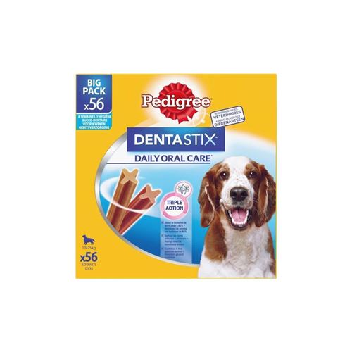 Pedigree Dentastix Chien Moyenne Race 5 x 56 b&acirc;tonnets 