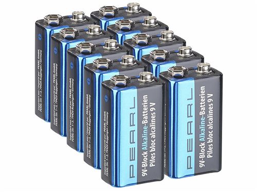 Pearl : 10 piles alcalines 9 V type Bloc