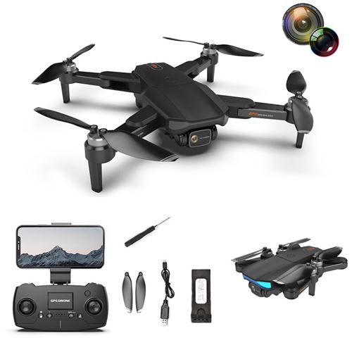 Drone F188 SZSMART professionnel 5G WIFI GPS 6K 28 minutes + 1 batterie - noir