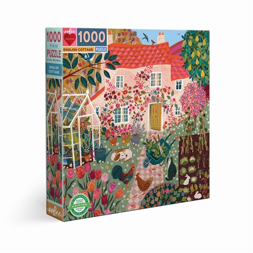 Puzzle 1000 pièces ENGLISH COTTAGE EEBOO Carton Multicolore