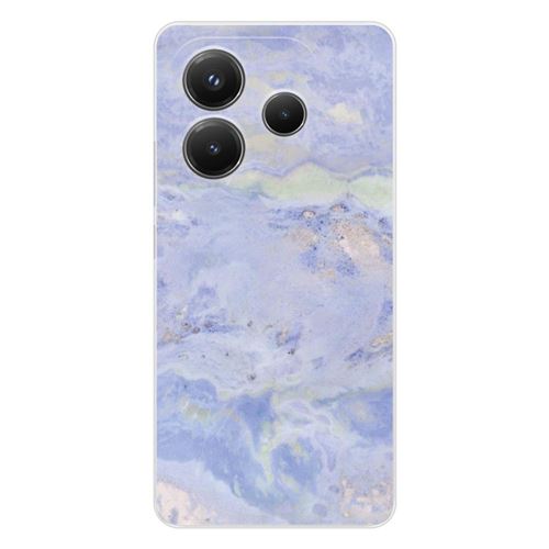 Coque en silicone imprimée compatible Xiaomi Redmi Note 14 5G Marbre Bleu