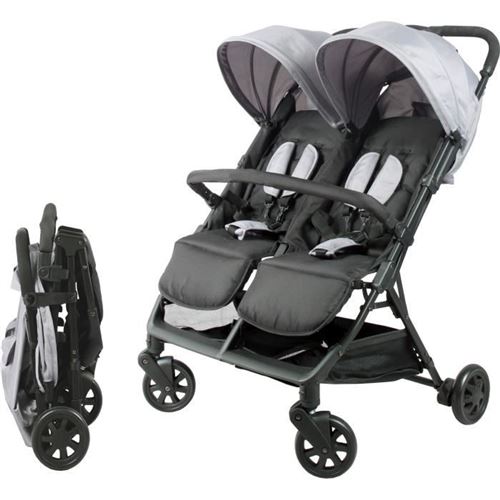 Poussette double - Pour jumeaux et pour enfants d'âge rapprochés de la naissance à 36 mois