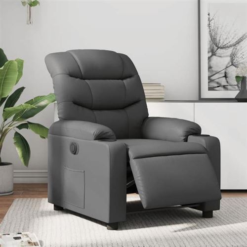 Non Communiqué Gris Vidaxl Fauteuil Réglable Électrique Similicuir
