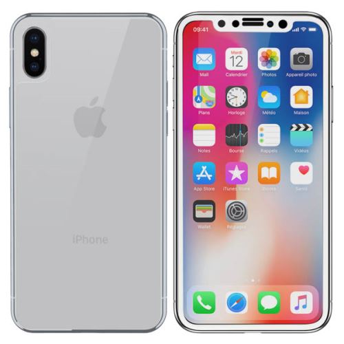 Film iPhone X/XS Protection Avant + Arrière Verre Trempé Biseautés Blanc 4Smarts