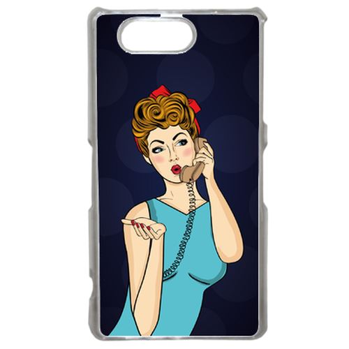 Coque Pin Up Fond Noir Compatible Sony Xperia Z3 Transparent