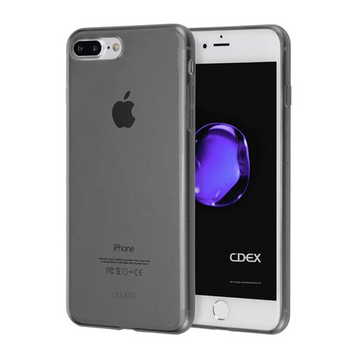 doupi UltraSlim AllClear Case iPhone 8 Plus / 7 Plus (5,5 pouces) ultra mince et ultra léger Bumper Cover Housse de Protection, noir