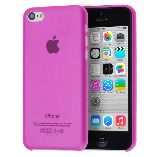 doupi UltraSlim Coque pour iPhone 5C, fin mat ultra mince et ultra léger Bumper Cover Housse de Protection, rose
