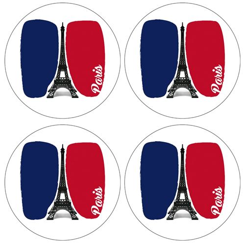 Set de 4 dessous de verres ronds Paris by Cbkreation