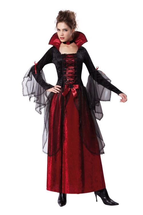 Costume Vampire Queen Of Roses Femme - Rouge - XL