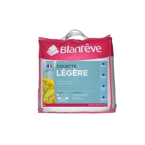 BLANREVE Couette légere Polycoton 220x240 cm blanc