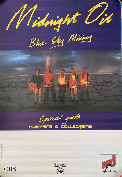 Midnight Oil - Tour Blue Sky mining - 80x120cm - Affiche