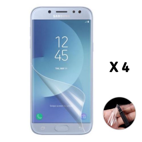 Lot de 4 Films Protection pour Samsung Galaxy J7 2017 J730 - Protecteur Ecran en Plastique Ultra Resistant Anti Rayure Ultra Mince Phonillico®