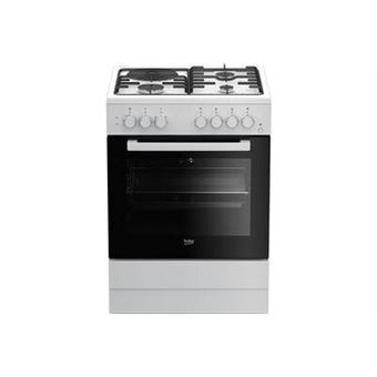 Beko FSS63110DWCS - Cuisinière - pose libre - largeur : 60 cm - profondeur : 60 cm - hauteur : 85 cm - avec système auto-nettoyant - blanc