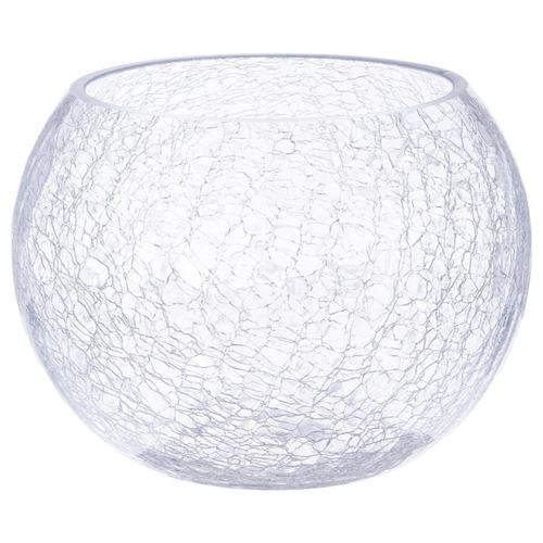 Atmosphera Créateur d'intérieur - Vase Boule en Verre "Craquelé" 20cm Transparent