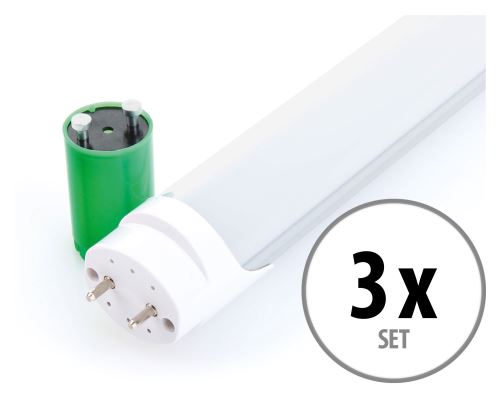 Showlite LED tube T8W18K45F-1200 1200mm set van 3 (lumière blanche 4500K)