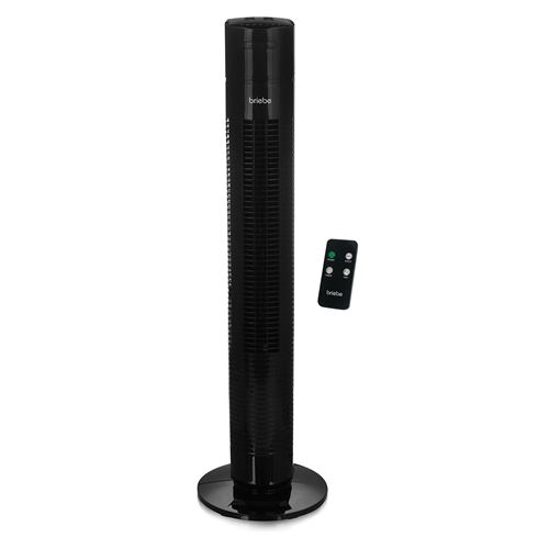 Briebe TFN123015 Ventilateur Silent Tower avec télécommande programmable oscillant 3 Vitesses 35W Negro