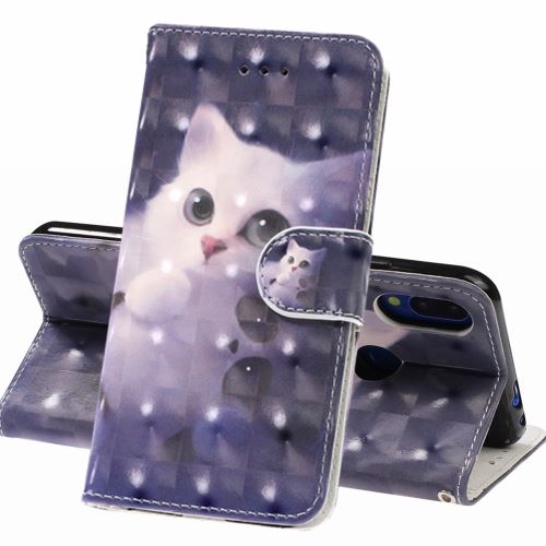 Etui en PU impression de motif de décor de tache lumineuse chat avec support pour votre Xiaomi Redmi 7/Y3