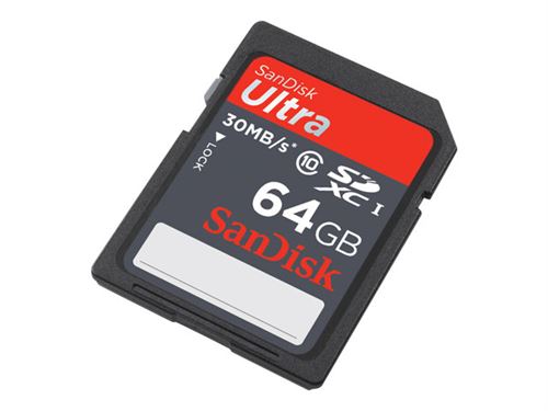 SanDisk Carte mémoire Ultra SDXC 64 Go Class10 - 30 Mo/s UHS-I