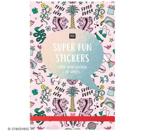 Carnet de stickers Wonderland - Rose - 20 pages