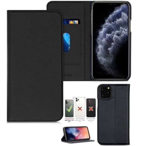 Etui Protection pour iPhone 11 Pro (5.8 ) Porte Carte-Noir