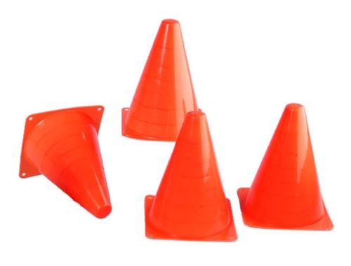 Plots coniques 4 pièces - plots de marquage couleur orange