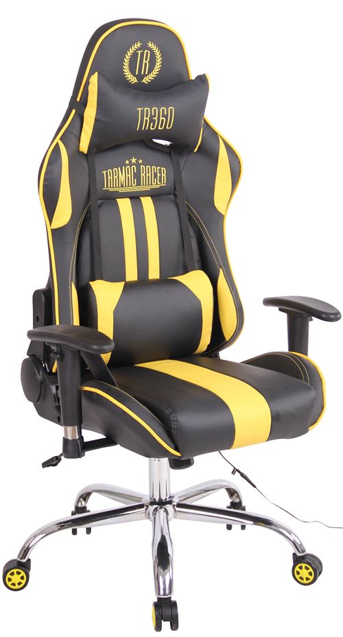 Chaise de bureau Limit XM en similicuir , Noir / Jaune