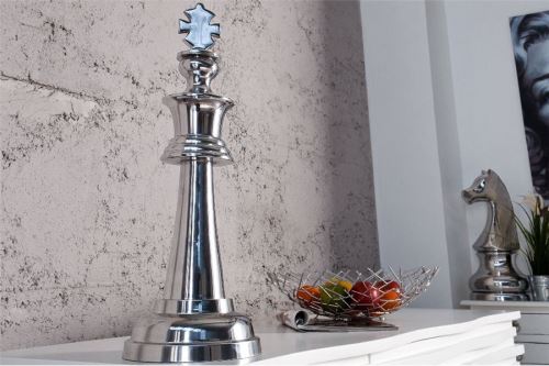 Chloé Design - Sculpture décorative Kingchess - argent