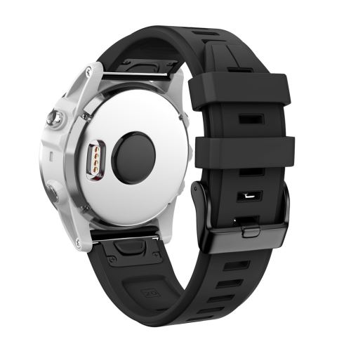 Bracelet de montre Compatible avec Garmin Fenix5S /Fenix5S plus 20mm, Gel de silice - Noir
