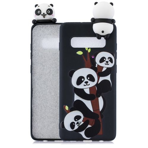 Coque en TPU impression de motifs de poupées mignonnes en 3D beaux pandas pour votre Samsung Galaxy S10