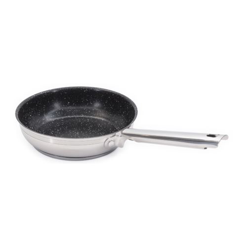 Poêle inox 18/8 Gam'Hotel revêtement céramique effet pierre 20 cm Qualité Pro