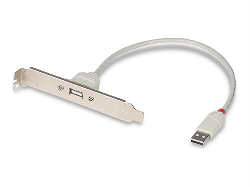 Lindy USB PC Back Plate - USB-adapter - USB (V) naar USB (M) - 30 cm