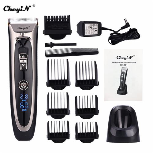 Tondeuse à cheveux CkeyiN à 6 limite peignses, USB rechargeable san fil , 45*170mm-Or/ Noir
