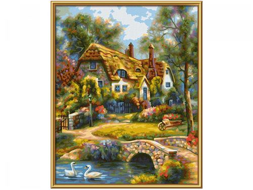 Schipper - Peinture aux numeros - Old English Cottage 24x30cm -