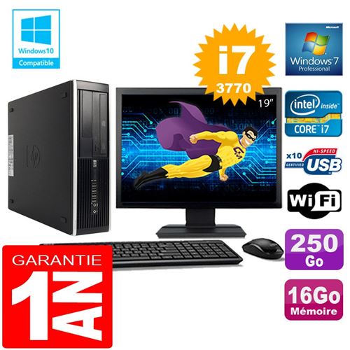 Acheter Pc hp compaq 8300 sff core i7-3770 ram 16go disque 250 go wifi w7 ecran 19' État correct - 359,00 € Pc hp compaq 8300 sff core i7-3770 ram 16go disque 250 go wifi w7 ecran 19' État correct - Hewlett-Packard reconditionné disponible sur Fnac