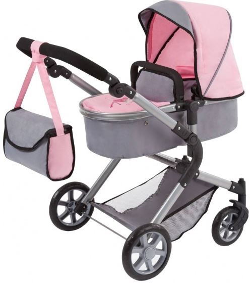 Bayer chariot de poupée Neo Star gris / rose 75 cm