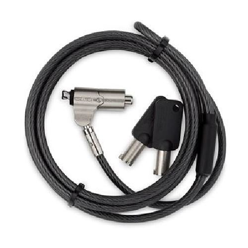 Targus DEFCON N-KL Mini 2m Noir, Argent câble antivol - câbles antivol (Clé, Métal, 2 m, Noir, Argent, Vinyle, 130 mm)