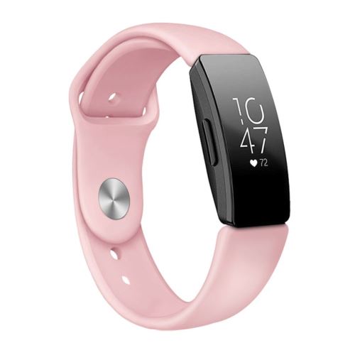 Bracelet en silicone rose pour Fitbit Inspire