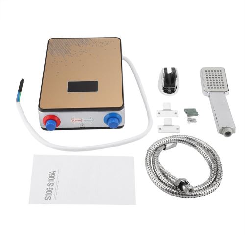 10 sur 6500w chauffe eau electrique instantane pommeau de douche affichage numerique chauffe eau achat prix fnac