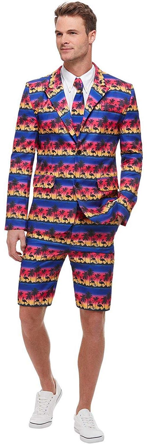 Smiffys 51037XL Sunset Flamingo Combinaison pour homme Bleu Taille XL 117 à 122 cm