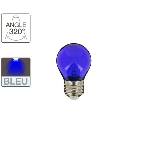 Ampoule LED P45 - cuLot E27 - éclairage bleu