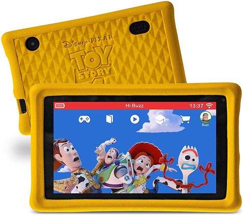 Pebble Gear 7” tablette enfant – Disney Toy Story 4 Tablette (Toy Story 4), boîtier Pare-Chocs conçu pour Enfants, contrôle Parental, +500 Jeux, Applications et E-Books, Wi-FI, 16 GB, écran HD
