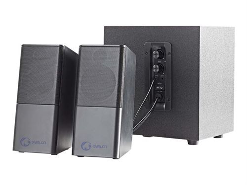 Nedis Gaming Xyalon - Système de haut-parleur - pour PC - Canal 2.1 - 11 Watt (Totale) - noir