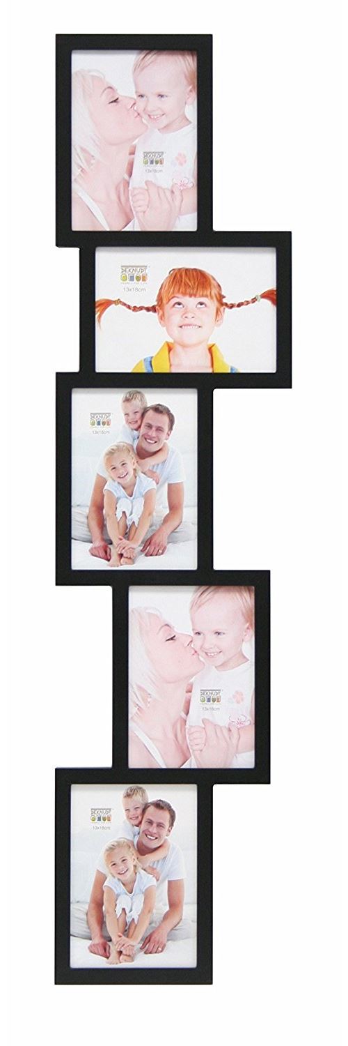 Deknudt Frames S65SX2 Cadre Multi Photos 5 Photos Bois Noir 10 x 15 cm
