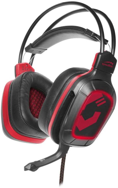 Speedlink DRAZE Gaming Headset - écouteurs Supra-Auriculaires rembourrés, contrôle du Volume et Coupure Manuelle du Microphone - Noir